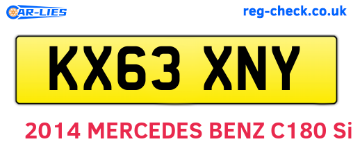 KX63XNY are the vehicle registration plates.