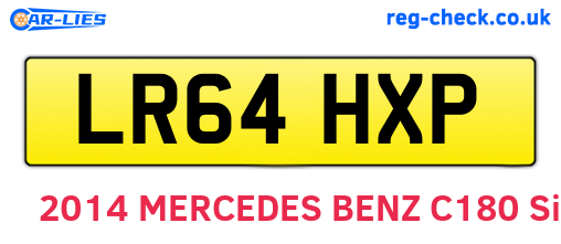 LR64HXP are the vehicle registration plates.