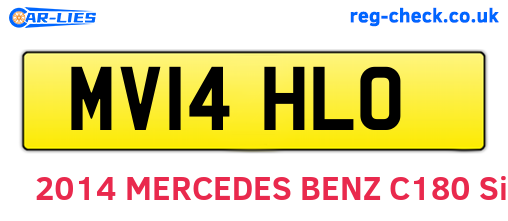 MV14HLO are the vehicle registration plates.