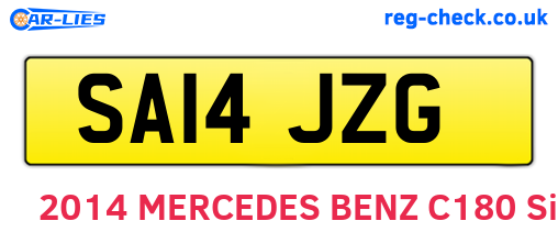 SA14JZG are the vehicle registration plates.