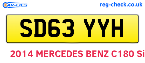 SD63YYH are the vehicle registration plates.
