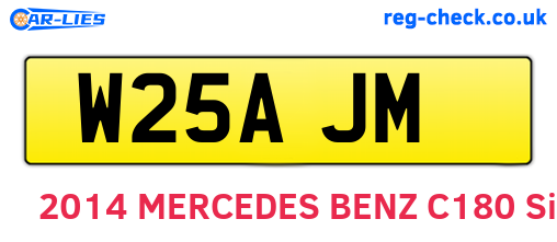 W25AJM are the vehicle registration plates.