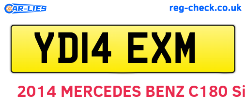 YD14EXM are the vehicle registration plates.