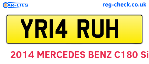 YR14RUH are the vehicle registration plates.