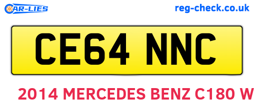CE64NNC are the vehicle registration plates.