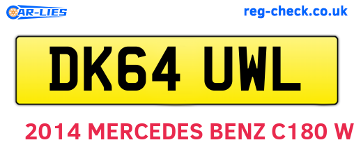 DK64UWL are the vehicle registration plates.