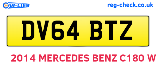 DV64BTZ are the vehicle registration plates.