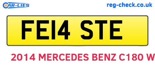 FE14STE are the vehicle registration plates.