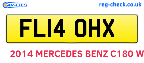 FL14OHX are the vehicle registration plates.