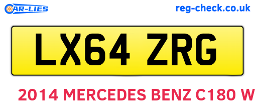 LX64ZRG are the vehicle registration plates.
