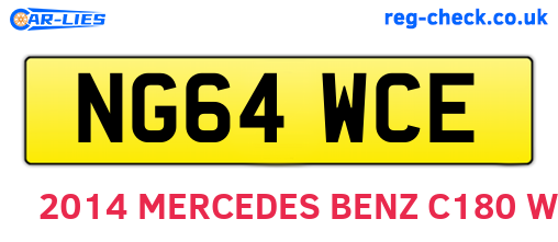 NG64WCE are the vehicle registration plates.