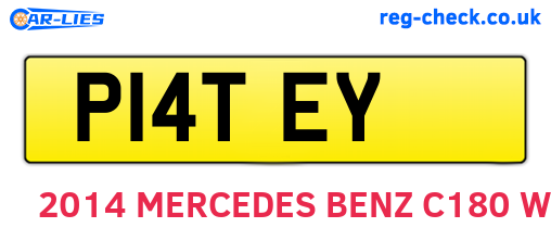 P14TEY are the vehicle registration plates.