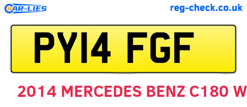 PY14FGF are the vehicle registration plates.