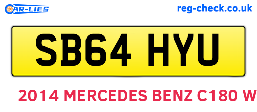 SB64HYU are the vehicle registration plates.