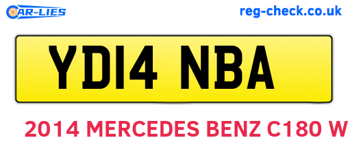 YD14NBA are the vehicle registration plates.