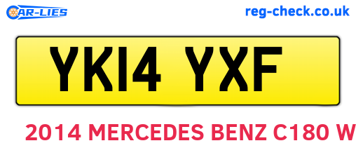 YK14YXF are the vehicle registration plates.