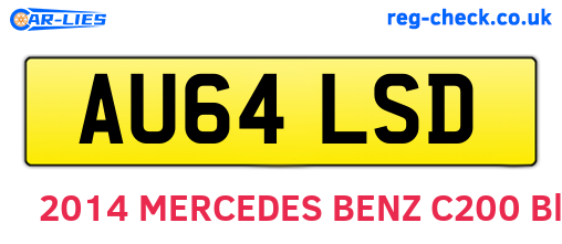 AU64LSD are the vehicle registration plates.