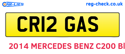 CR12GAS are the vehicle registration plates.