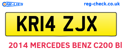 KR14ZJX are the vehicle registration plates.