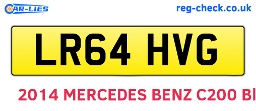LR64HVG are the vehicle registration plates.