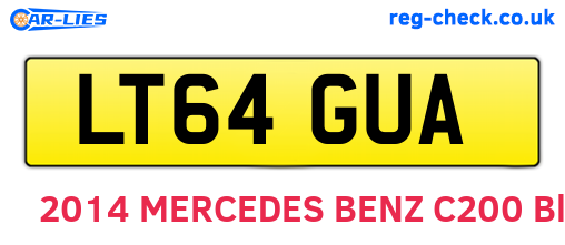 LT64GUA are the vehicle registration plates.