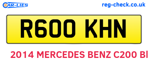 R600KHN are the vehicle registration plates.