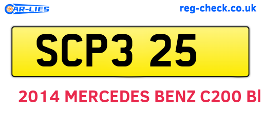 SCP325 are the vehicle registration plates.
