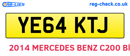 YE64KTJ are the vehicle registration plates.