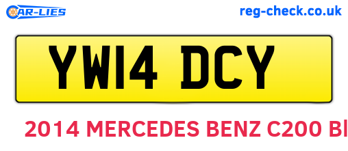 YW14DCY are the vehicle registration plates.