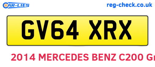 GV64XRX are the vehicle registration plates.