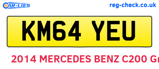 KM64YEU are the vehicle registration plates.
