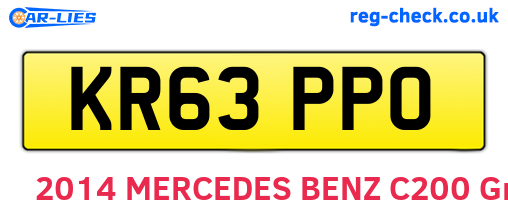 KR63PPO are the vehicle registration plates.