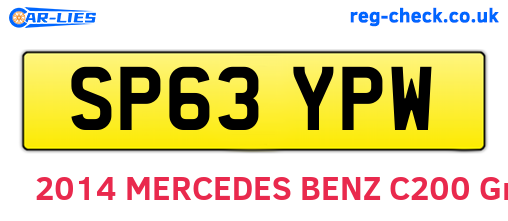 SP63YPW are the vehicle registration plates.