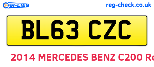 BL63CZC are the vehicle registration plates.