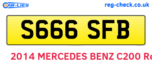 S666SFB are the vehicle registration plates.