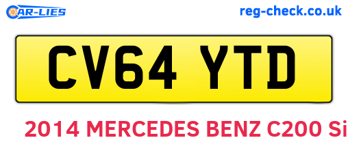 CV64YTD are the vehicle registration plates.