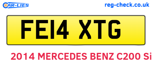 FE14XTG are the vehicle registration plates.