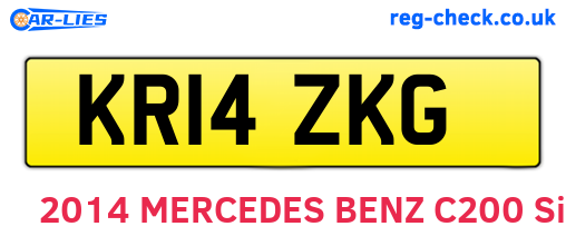 KR14ZKG are the vehicle registration plates.