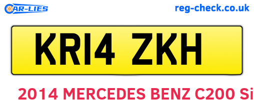 KR14ZKH are the vehicle registration plates.