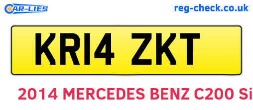 KR14ZKT are the vehicle registration plates.