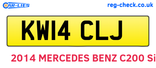 KW14CLJ are the vehicle registration plates.