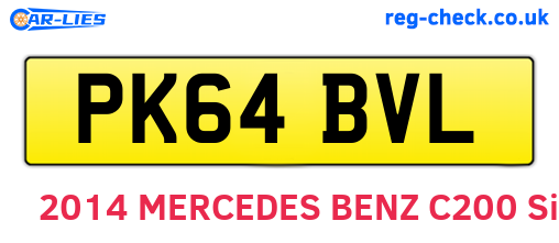 PK64BVL are the vehicle registration plates.
