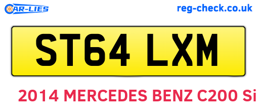 ST64LXM are the vehicle registration plates.