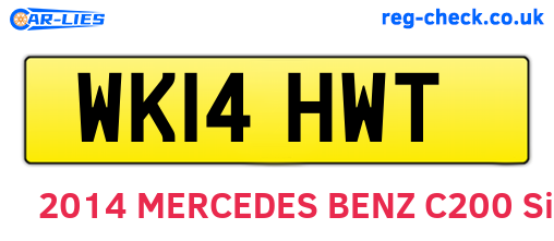 WK14HWT are the vehicle registration plates.