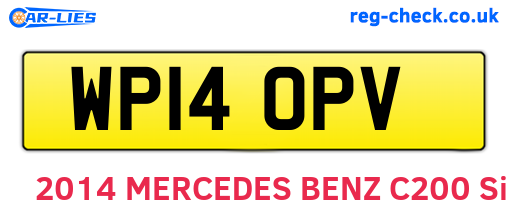 WP14OPV are the vehicle registration plates.