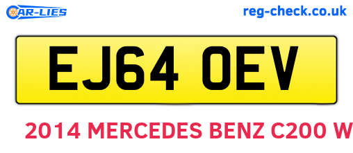 EJ64OEV are the vehicle registration plates.