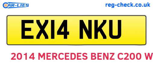 EX14NKU are the vehicle registration plates.