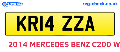 KR14ZZA are the vehicle registration plates.