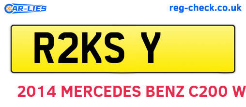 R2KSY are the vehicle registration plates.