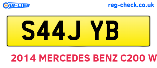S44JYB are the vehicle registration plates.